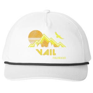 Retro Vail Colorado Distressed Home Snapback Five-Panel Rope Hat