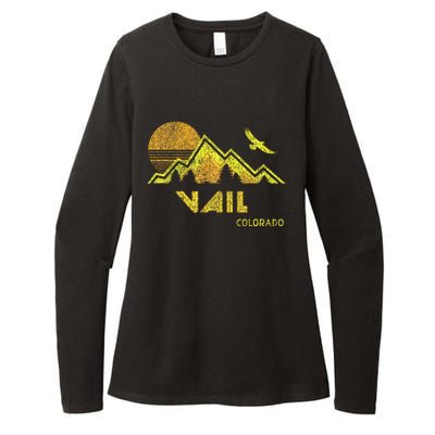 Retro Vail Colorado Distressed Home Womens CVC Long Sleeve Shirt