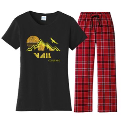 Retro Vail Colorado Distressed Home Women's Flannel Pajama Set