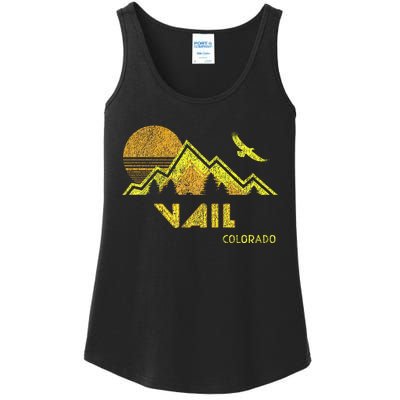 Retro Vail Colorado Distressed Home Ladies Essential Tank