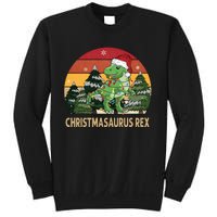 Retro Vintage Christmasaurus Rex Dinosaur Merry Christmas Sweatshirt