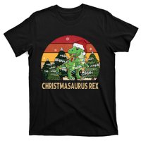 Retro Vintage Christmasaurus Rex Dinosaur Merry Christmas T-Shirt