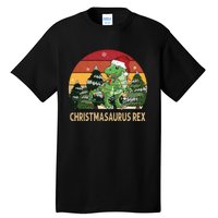 Retro Vintage Christmasaurus Rex Dinosaur Merry Christmas Tall T-Shirt