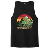 Retro Vintage Christmasaurus Rex Dinosaur Merry Christmas PosiCharge Competitor Tank