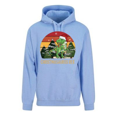 Retro Vintage Christmasaurus Rex Dinosaur Merry Christmas Unisex Surf Hoodie