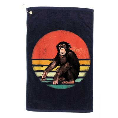 Retro Vintage Chimpanzee Monkey Wild Forest Animal Platinum Collection Golf Towel