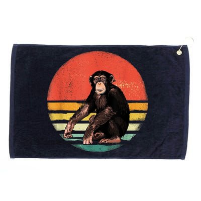 Retro Vintage Chimpanzee Monkey Wild Forest Animal Grommeted Golf Towel