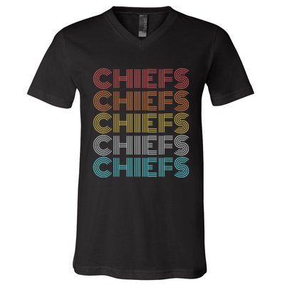 Retro Vintage Chiefs V-Neck T-Shirt