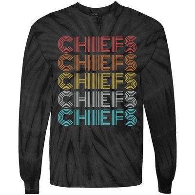 Retro Vintage Chiefs Tie-Dye Long Sleeve Shirt