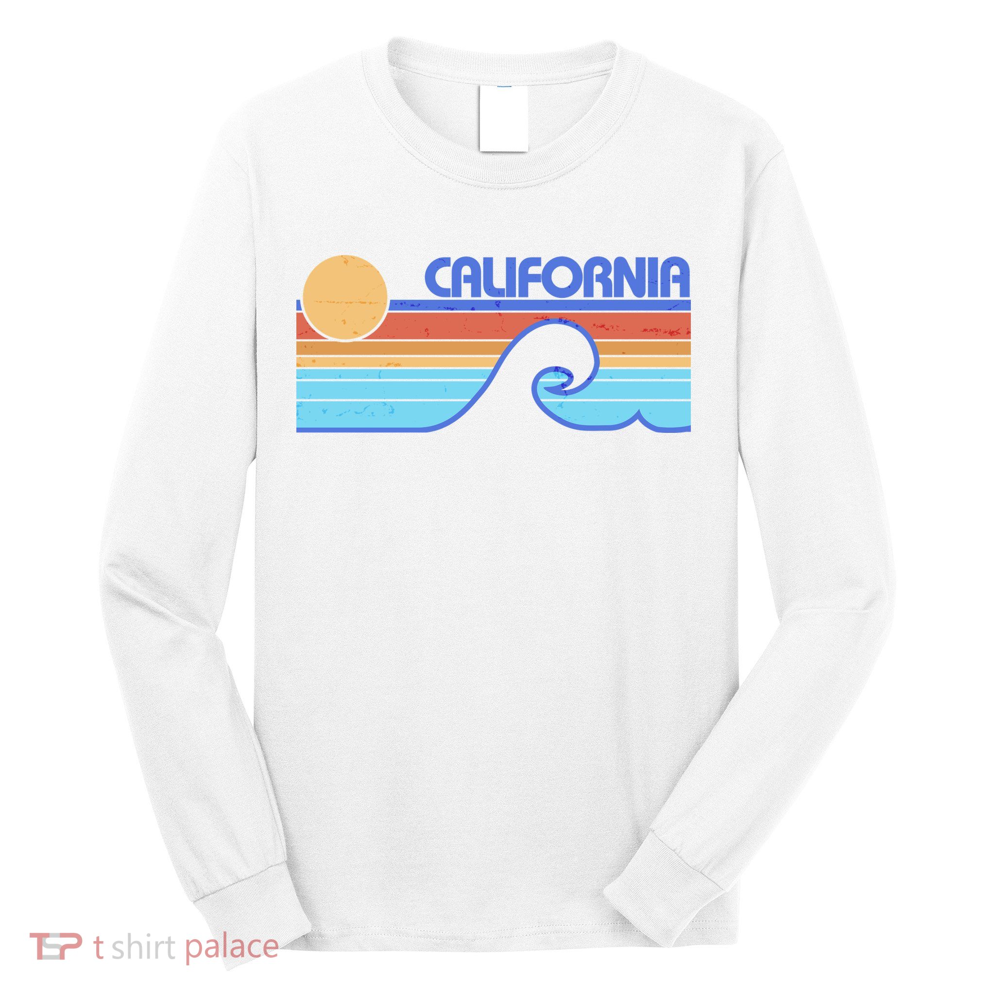 Retro Vintage California Sunset Wave Long Sleeve Shirt