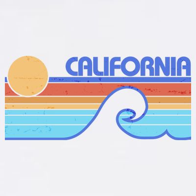 Retro Vintage California Sunset Wave T-Shirt