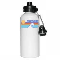 Retro Vintage California Sunset Wave Aluminum Water Bottle