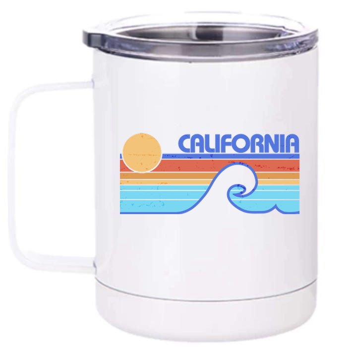 Retro Vintage California Sunset Wave 12 oz Stainless Steel Tumbler Cup