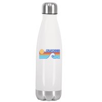 Retro Vintage California Sunset Wave Stainless Steel Insulated Water Bottle