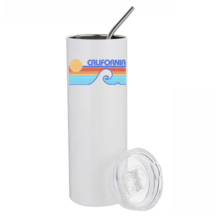 Retro Vintage California Sunset Wave Stainless Steel Tumbler