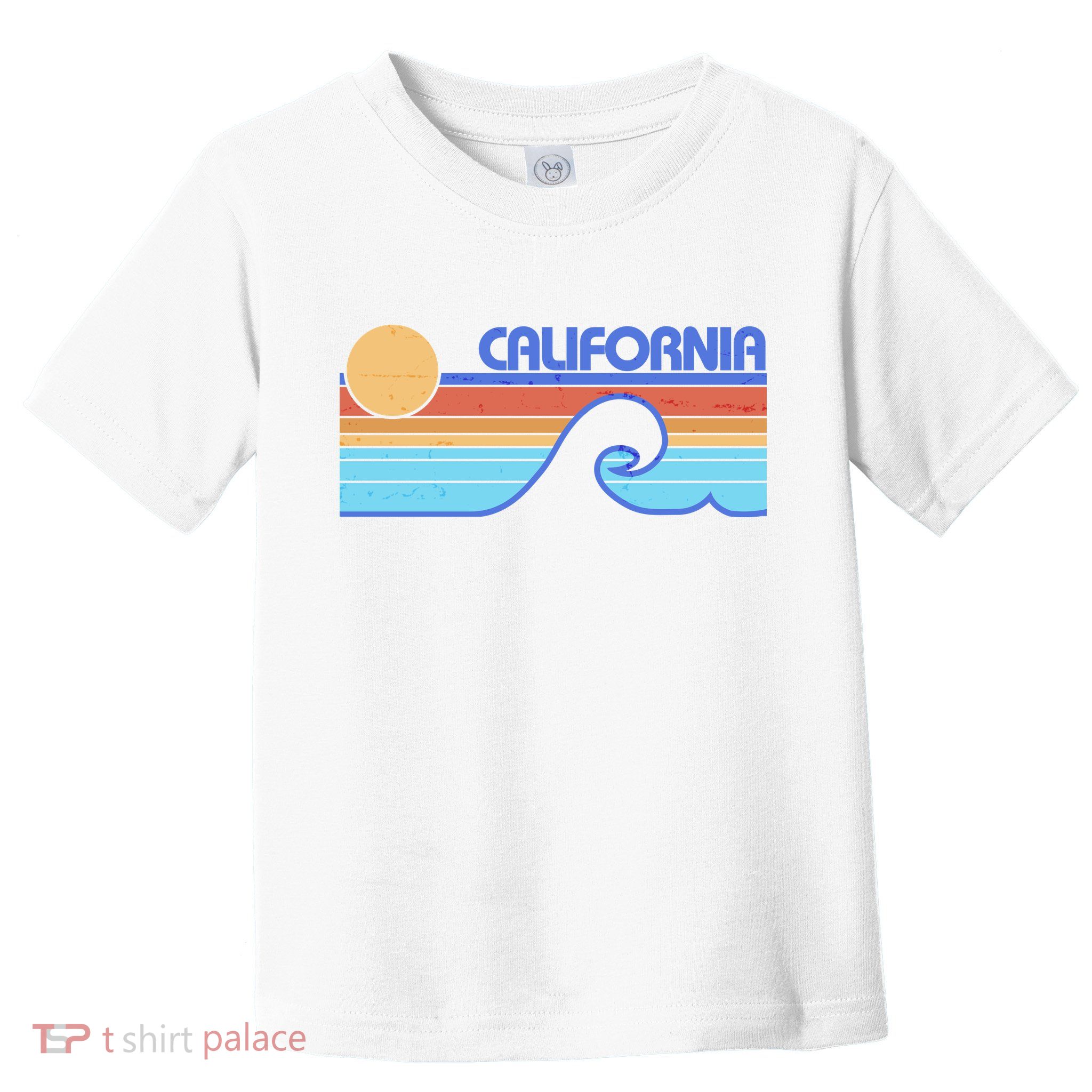 Retro Vintage California Sunset Wave Toddler T-Shirt