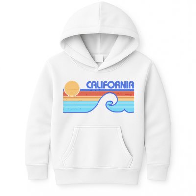 Retro Vintage California Sunset Wave Kids Hoodie