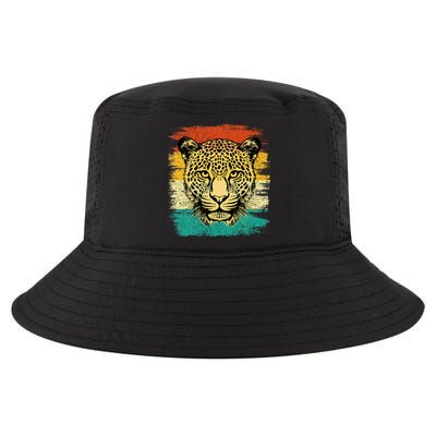 Retro Vintage Cheetah Face Zookeeper Wildlife Zoologist Cool Comfort Performance Bucket Hat