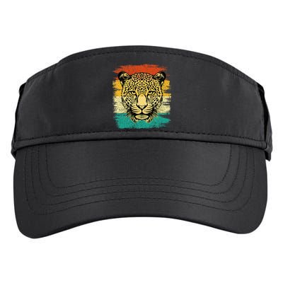 Retro Vintage Cheetah Face Zookeeper Wildlife Zoologist Adult Drive Performance Visor