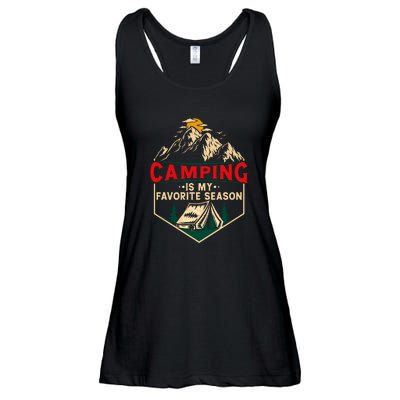 Retro Vintage Camping Is My Favorite Season Gift Ladies Essential Flowy Tank