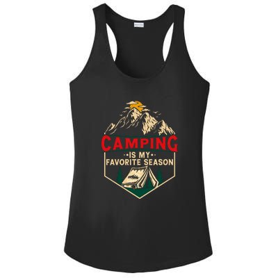 Retro Vintage Camping Is My Favorite Season Gift Ladies PosiCharge Competitor Racerback Tank