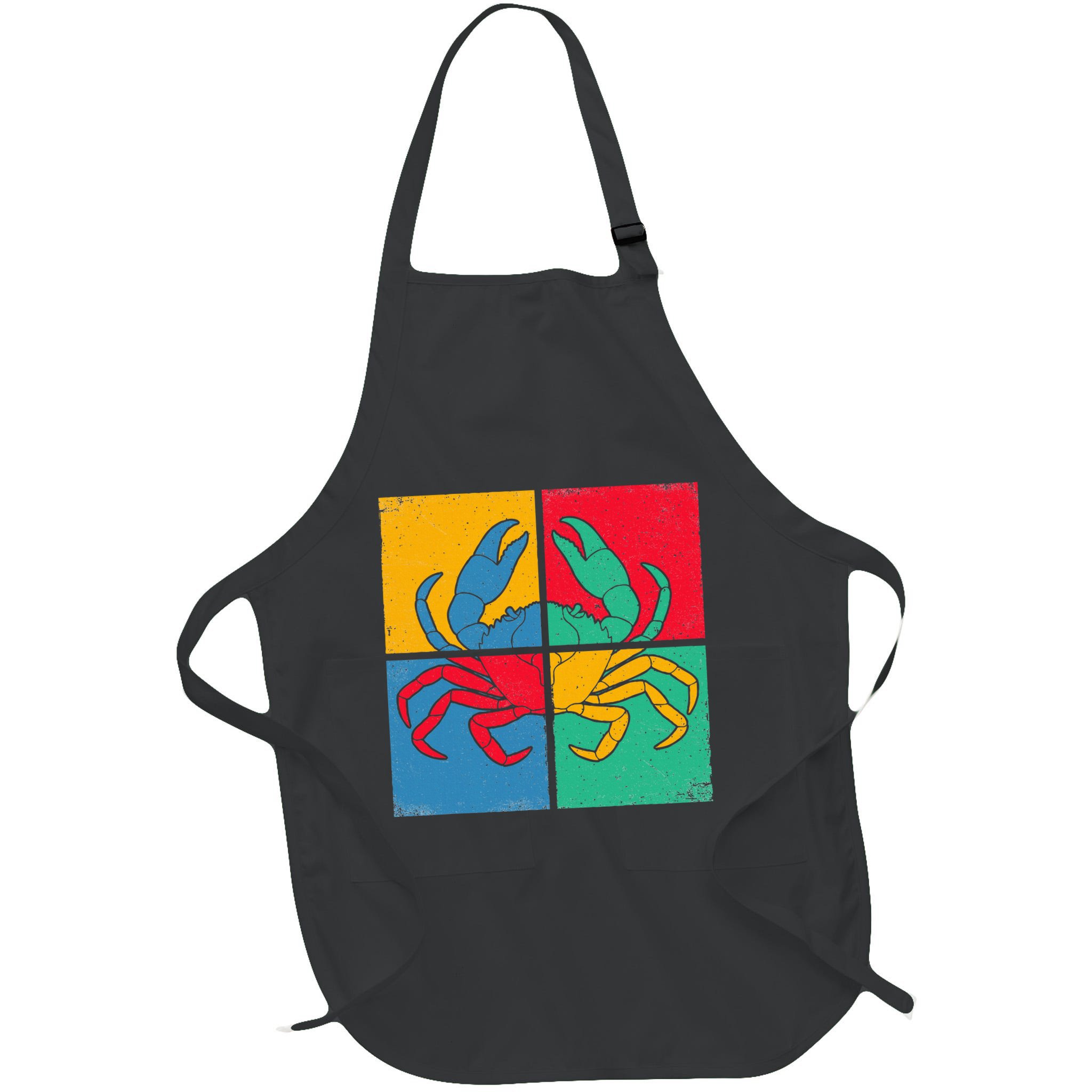 Retro Vintage Crab Crustacean Sea Seafood Crabber Crabbing Apron