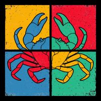 Retro Vintage Crab Crustacean Sea Seafood Crabber Crabbing Apron