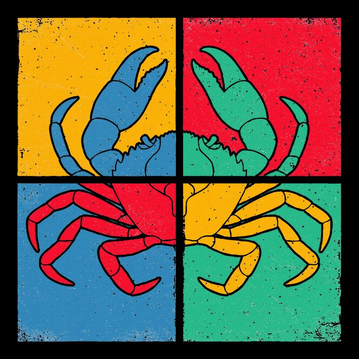 Retro Vintage Crab Crustacean Sea Seafood Crabber Crabbing Apron
