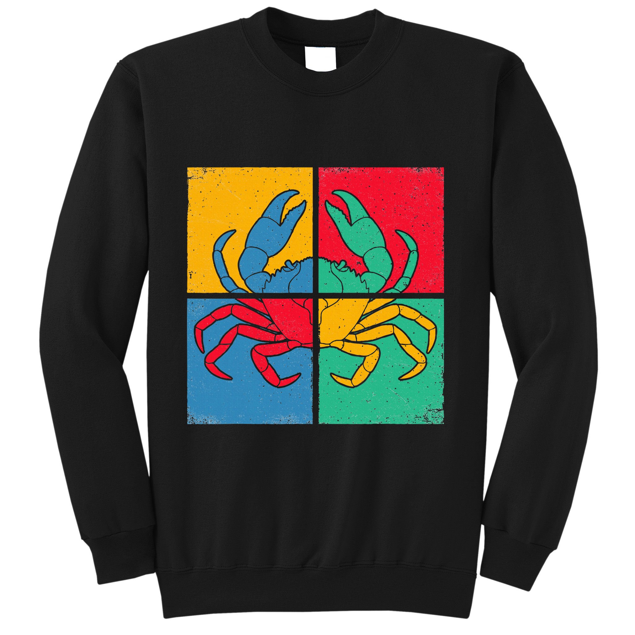 Retro Vintage Crab Crustacean Sea Seafood Crabber Crabbing Sweatshirt