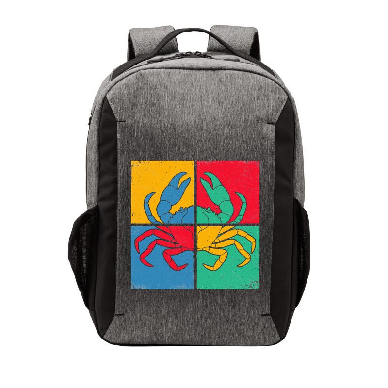 Retro Vintage Crab Crustacean Sea Seafood Crabber Crabbing Vector Backpack