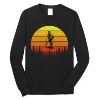 Retro Vintage Cricket Player Sports Lover Team Coach Long Sleeve Shirt