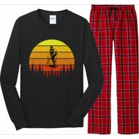 Retro Vintage Cricket Player Sports Lover Team Coach Long Sleeve Pajama Set