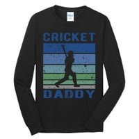 Retro Vintage Cricket Dad Father's Day Cricket Coach Tall Long Sleeve T-Shirt