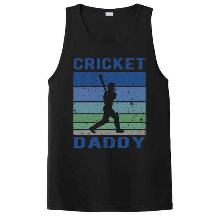 Retro Vintage Cricket Dad Father's Day Cricket Coach PosiCharge Competitor Tank