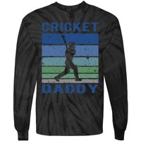 Retro Vintage Cricket Dad Father's Day Cricket Coach Tie-Dye Long Sleeve Shirt