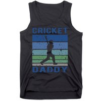 Retro Vintage Cricket Dad Father's Day Cricket Coach Tank Top