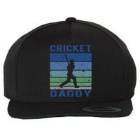 Retro Vintage Cricket Dad Father's Day Cricket Coach Wool Snapback Cap