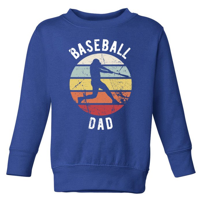 Retro Vintage Cute Gift Sports Fan Cute Gift Funny Baseball Dad Funny Gift Toddler Sweatshirt