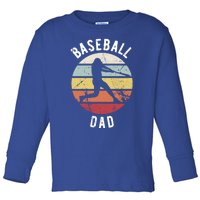 Retro Vintage Cute Gift Sports Fan Cute Gift Funny Baseball Dad Funny Gift Toddler Long Sleeve Shirt