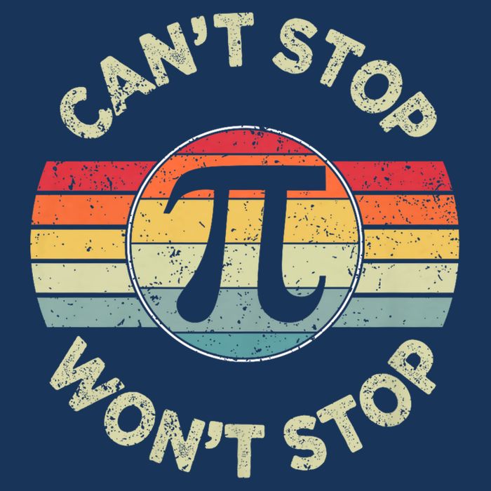 Retro Vintage Can't Stop Pi Won't Stop Pi Day Math Teachers 16 in Basic Backpack