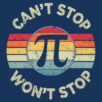 Retro Vintage Can't Stop Pi Won't Stop Pi Day Math Teachers Mousepad