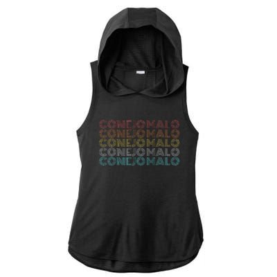 Retro Vintage Conejo Malo Ladies PosiCharge Tri-Blend Wicking Draft Hoodie Tank