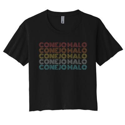 Retro Vintage Conejo Malo Women's Crop Top Tee