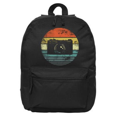 Retro Vintage Camera Photography Lover Photographer Gift 16 in Basic Backpack