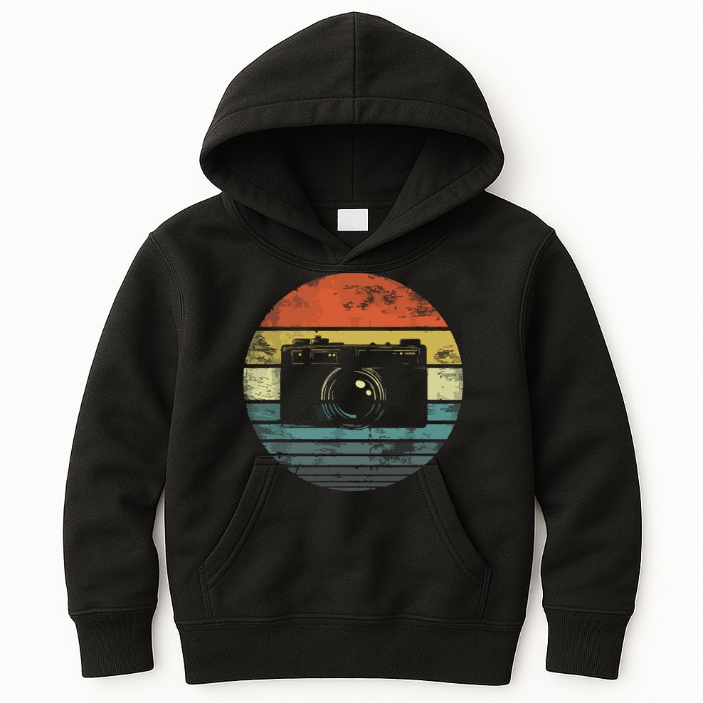 Retro Vintage Camera Photography Lover Photographer Gift Kids Hoodie