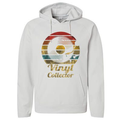 Retro Vinyl Collector Record Player Performance Fleece Hoodie