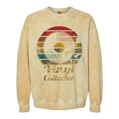 Retro Vinyl Collector Record Player Colorblast Crewneck Sweatshirt