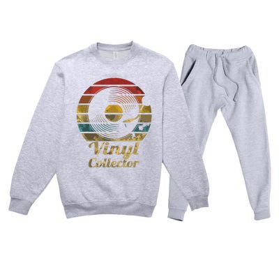 Retro Vinyl Collector Record Player Premium Crewneck Sweatsuit Set