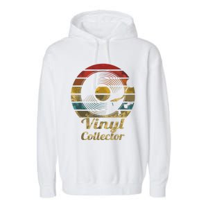 Retro Vinyl Collector Record Player Garment-Dyed Fleece Hoodie