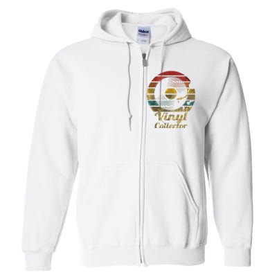 Retro Vinyl Collector Record Player Full Zip Hoodie